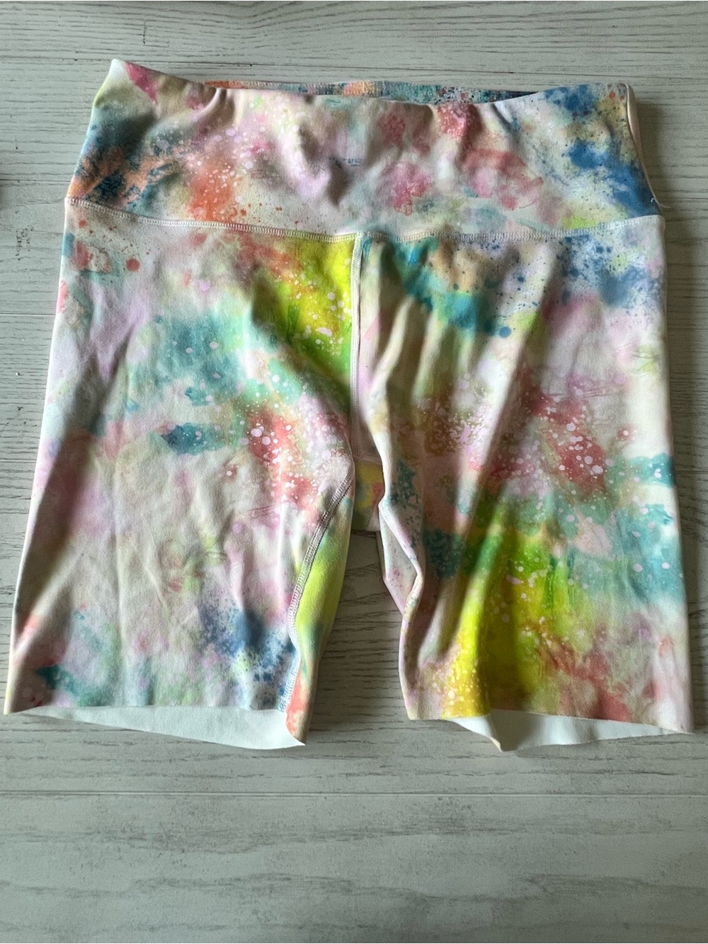 Harmony Balance Tie-Dye Splatter Yoga/Bike Shorts- Size L